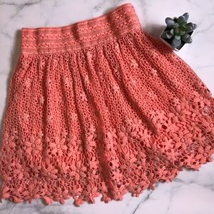 Little girl orange skirt